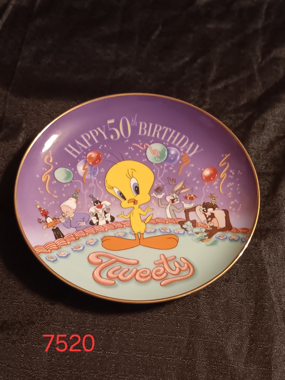 Happy 50th Birthday Tweety Bird Plate